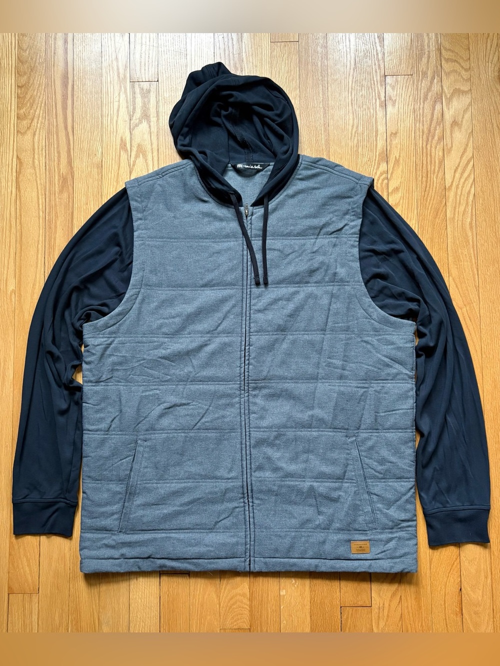 Travis Mathew Men’s Full Zip Scavenger Hoodie Jacket 2XL XXL Gray Black